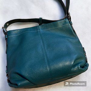 Coach Teal Adjustable Strap Leather Purse D1159-F10564